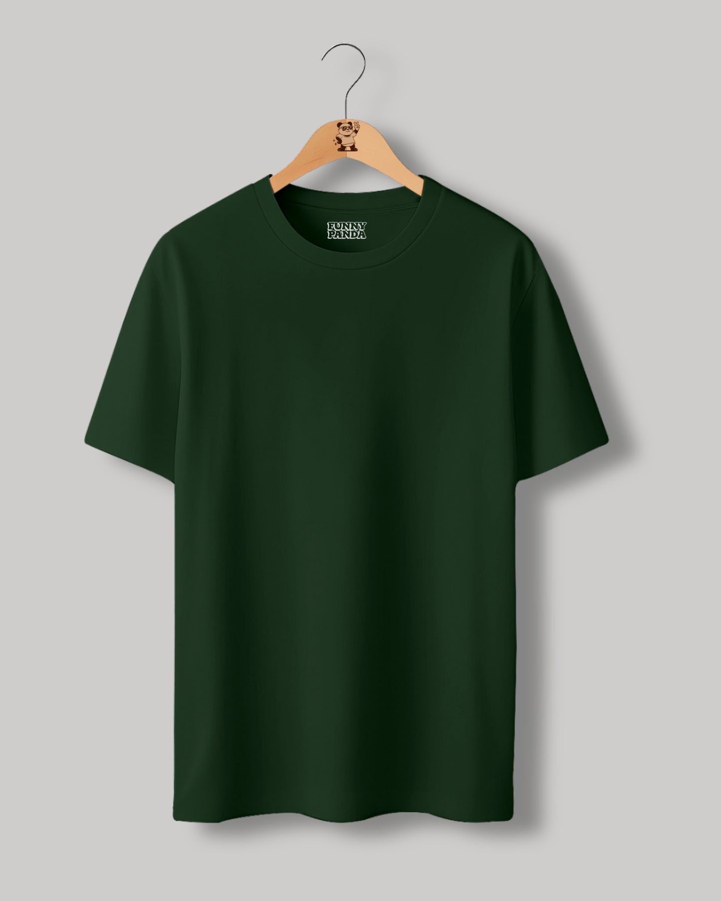 CLASSIC FIT BOTTLE GREEN PLAIN UNISEX T-SHIRT