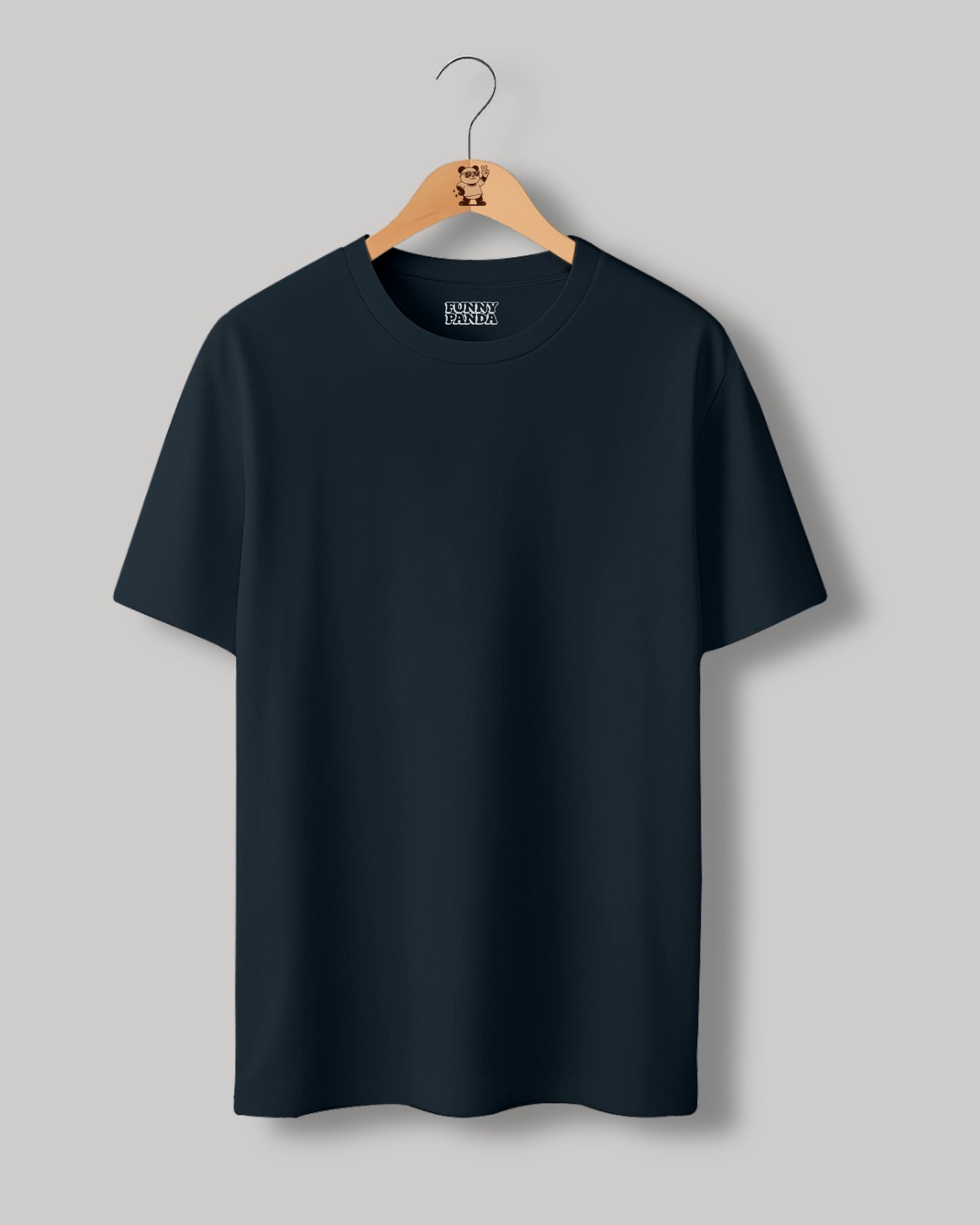 CLASSIC FIT NAVY BLUE PLAIN UNISEX T-SHIRT