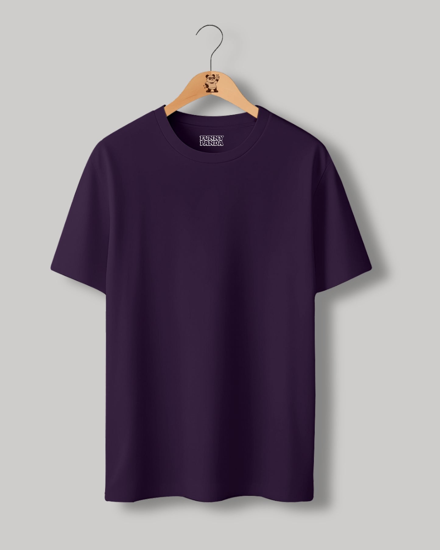 CLASSIC FIT PURPLE PLAIN UNISEX T-SHIRT