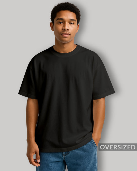 OVERSIZED BLACK PLAIN TSHIRT