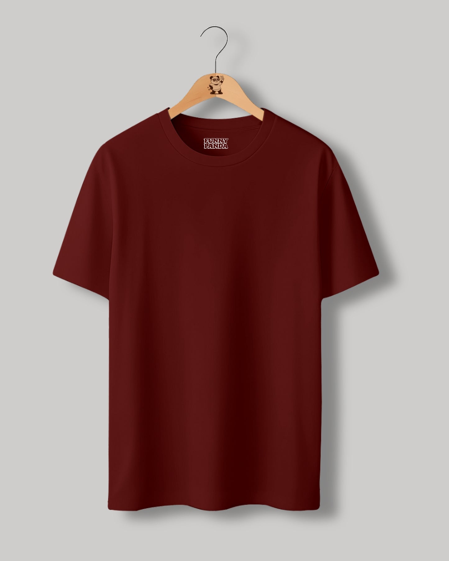 CLASSIC FIT BRICK RED PLAIN UNISEX T-SHIRT