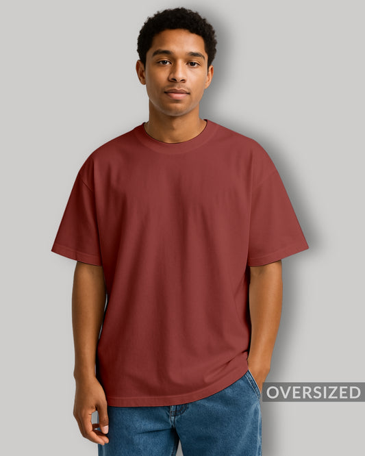 OVERSIZED CORAL PLAIN TSHIRT