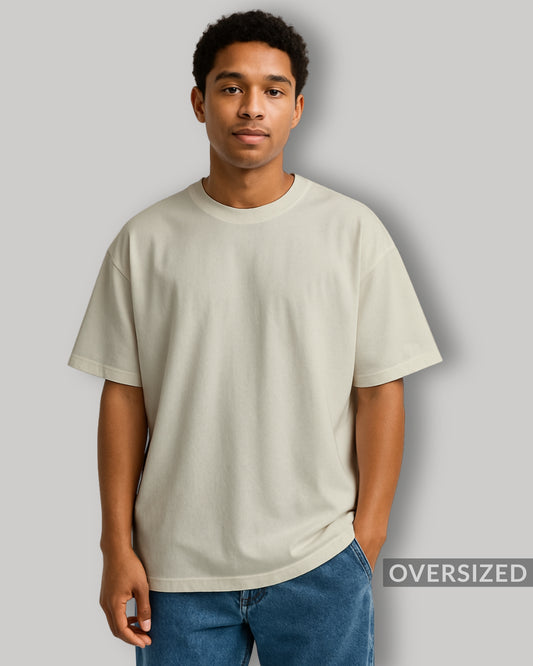 OVERSIZED OFF WHITE PLAIN TSHIRT