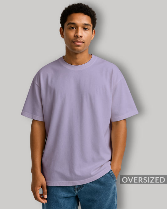 OVERSIZED LAVENDER PLAIN TSHIRT