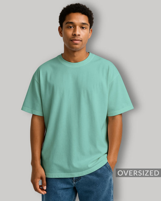 OVERSIZED MINT PLAIN TSHIRT