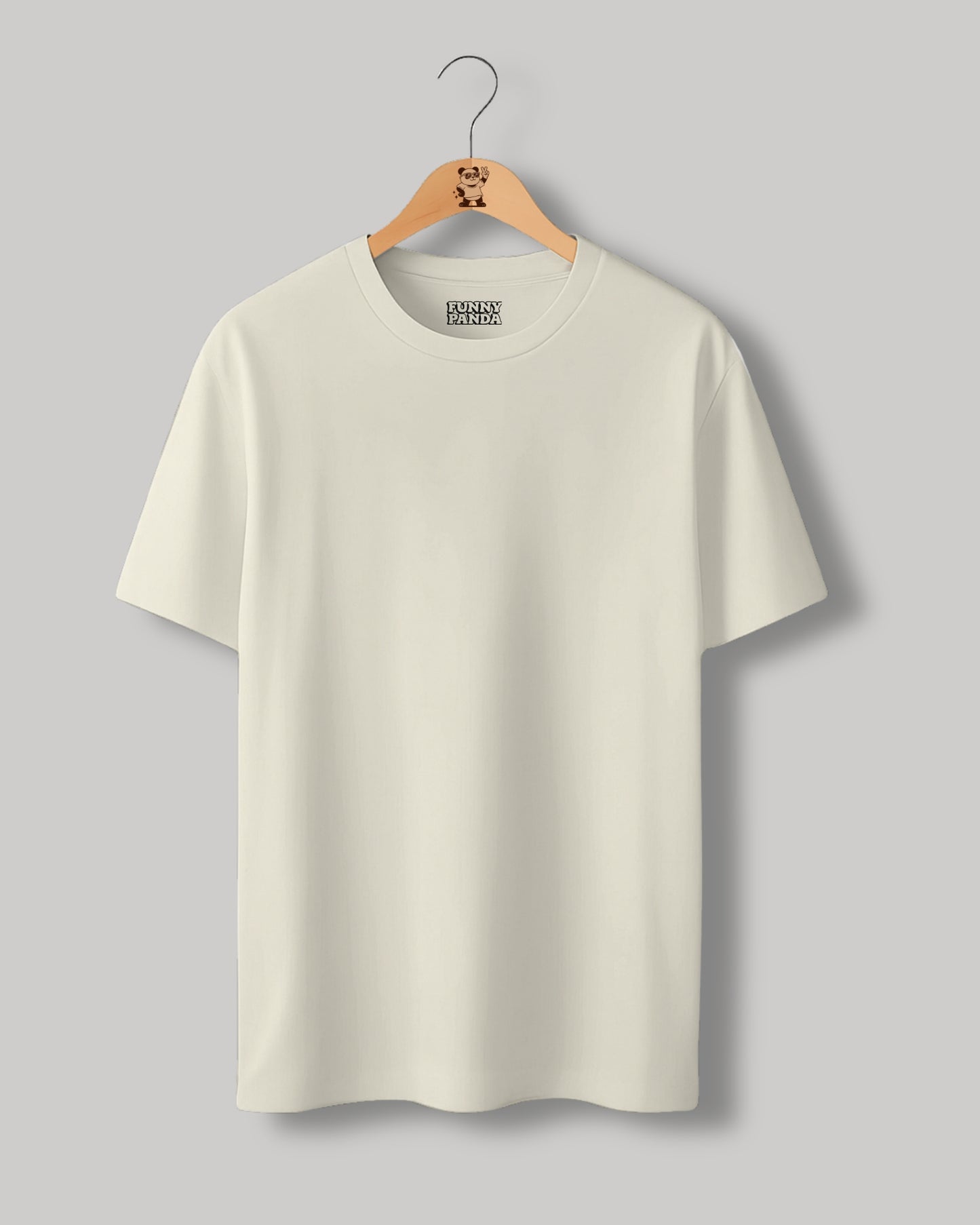 CLASSIC FIT OFF WHITE PLAIN UNISEX T-SHIRT