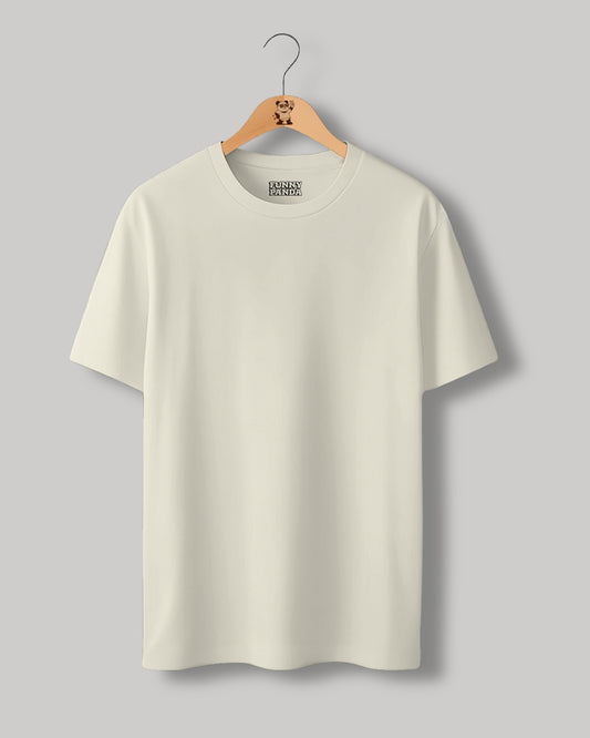 CLASSIC FIT OFF WHITE PLAIN UNISEX T-SHIRT