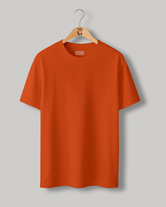 CLASSIC FIT ORANGE PLAIN UNISEX T-SHIRT
