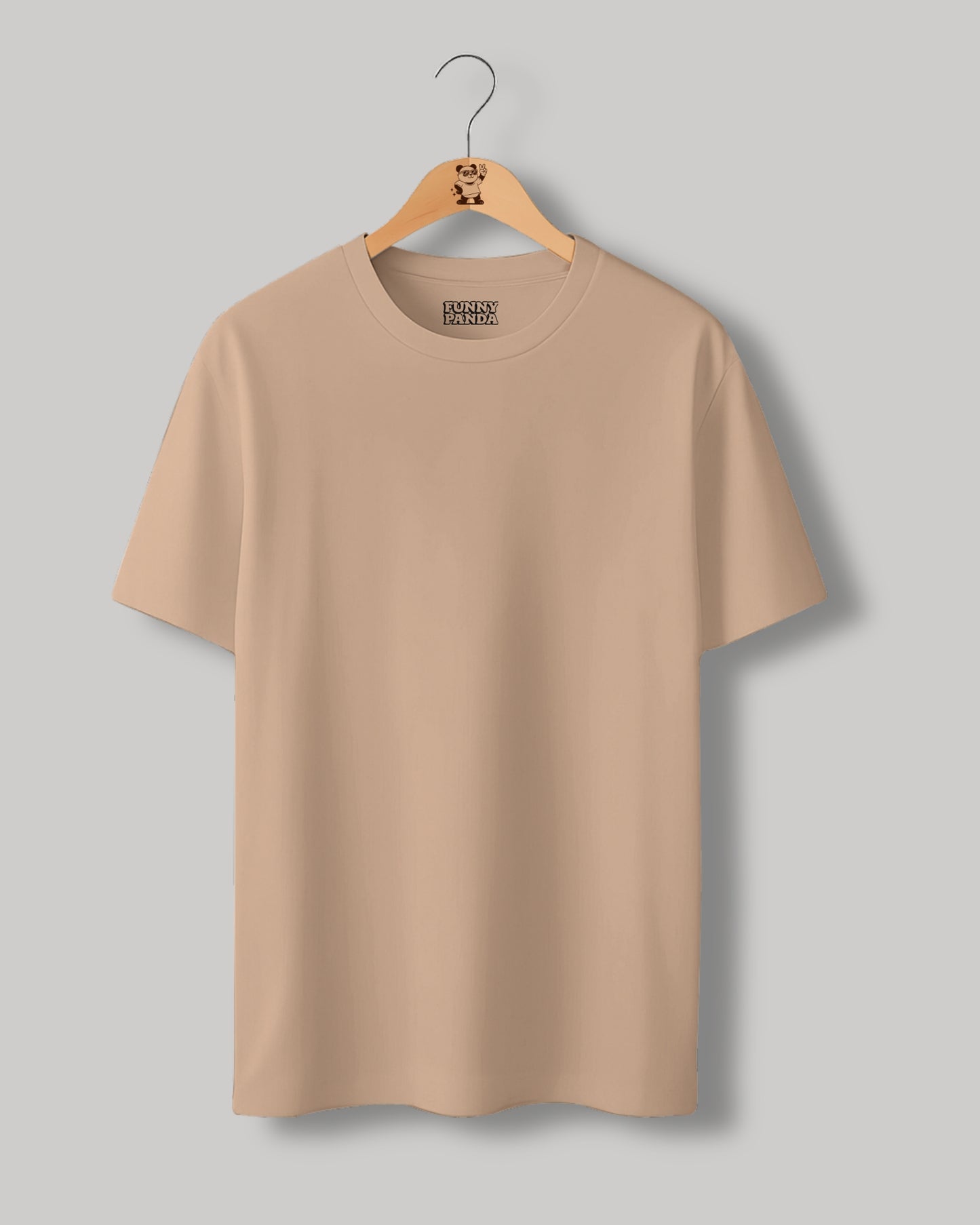 CLASSIC FIT PEACH PLAIN UNISEX T-SHIRT