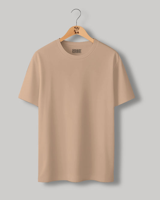 CLASSIC FIT PEACH PLAIN UNISEX T-SHIRT