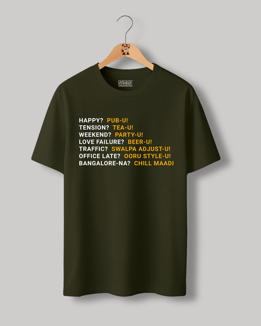 BANGALORE NA CHILL MADI TSHIRT